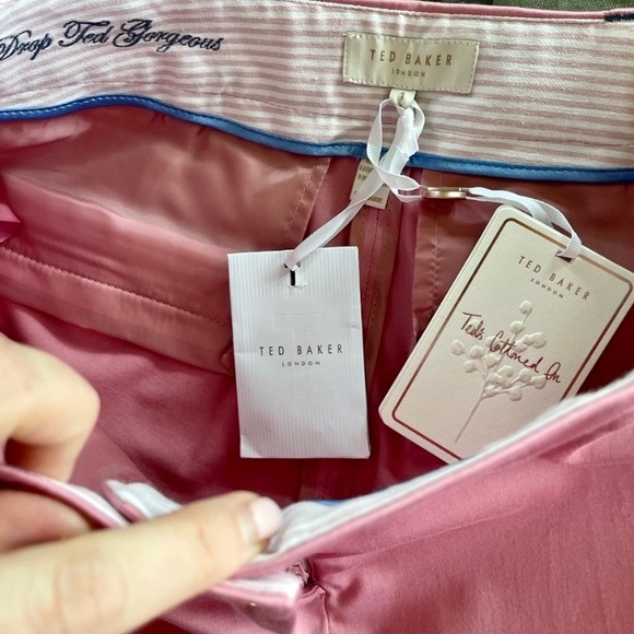 TED BAKER SAYDII COTTON CHINO CUFF PANTS NWT - Picture 2 of 4